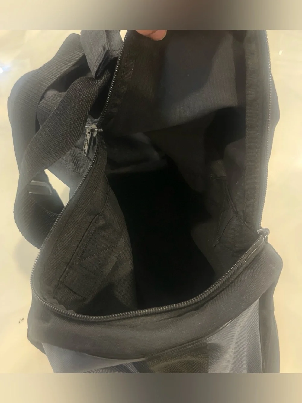 Adidas Black and Gray Duffel Bag with Logo